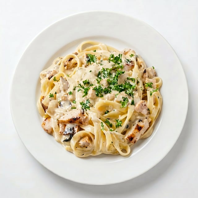Chicken Fettuccine Alfredo.